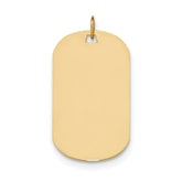 14K Plain .035 Gauge Engraveable Dog Tag Disc Charm